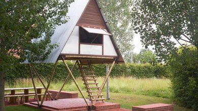 Eine kleine A-Frame Hütte